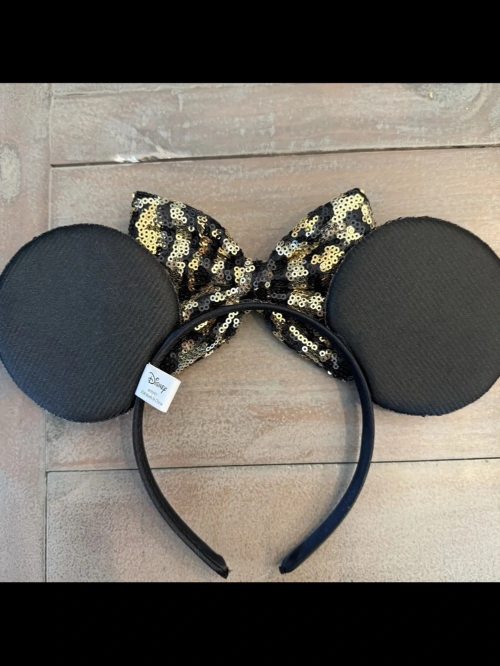 Walt Disney Minnie Mouse Lot Of 2 ears Preowned Animal Print Pink Polka Dots